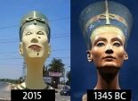 بالصور| نفرتيتي شاهدة على عظمة مصر قبل الميلاد.. وتشويه 2015