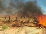 الحماية المدنية: السيطرة على حريق مخلفات مصانع أبورواش