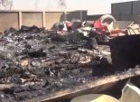 بالفيديو| آثار اندلاع حريق بمخزن مخلفات خلف القرية الذكية