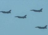 9 طائرات F16 ترسم قلوبا في سماء المجرى الملاحي الجديد بالإسماعيلية