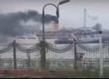 بالفيديو| دخان "المحروسة" يملأ سماء الإسماعيلية أثناء عودته من القناة