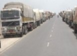 سيارات النقل الثقيل بالغربية تقطع طريق الإسكندرية لليوم الثاني