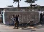  مصرع وإصابة 5 رجال شرطة في انقلاب سيارة نقل أوراق إجابة الثانوية بجنوب سيناء 