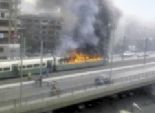  حريق فى مترو مصر الجديدة بسبب ماس كهربائى 
