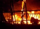  قوات الدفاع المدني تحاول السيطرة على حريق شب بحديقة مديرية الأمن القديمة بالمنصورة