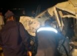 عاجل| حادث مروع.. اصطدام 6 سيارات نقل على طريق الصعيد الصحراوي 