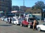 شلل مروري بشارع السودان بسبب انقلاب سيارة أعلى محور صفط اللبن