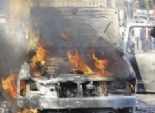الحماية المدنية تسيطر على حريق بإحدى سيارات نقل الوقود بمدينة الصف