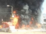  حريق بسيارة نقل تابعة لشركة بترول في مطروح.. وإصابة سائقها بحروق