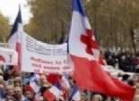 تظاهرة في فرنسا لدعم المعارضين الإيرانيين في معسكر ليبرتي في العراق